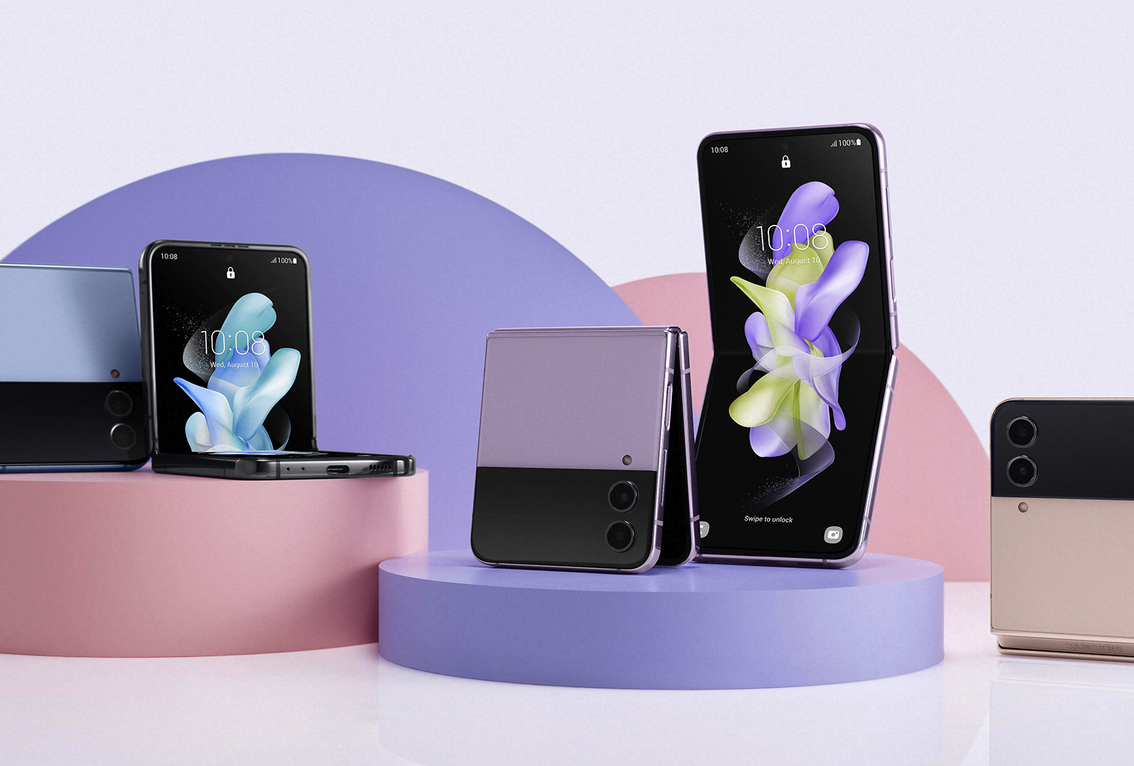 サムスン Galaxy Z Flip 4 パープル 本体 電源が落ちます。 Galaxy Z