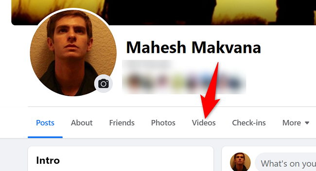 Access the "Videos" tab.