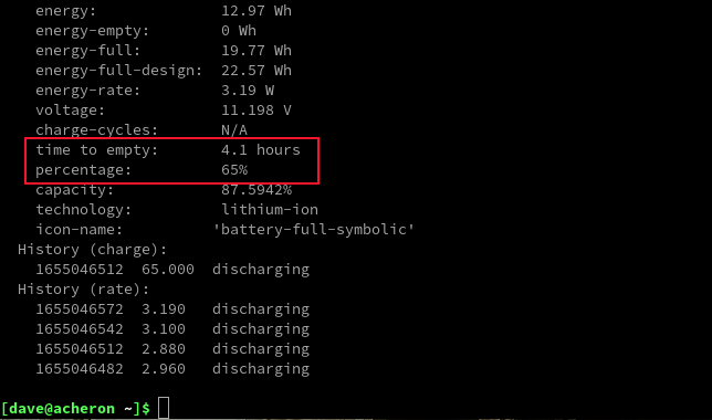 How to Check a Linux Laptop's Battery From the Command Line