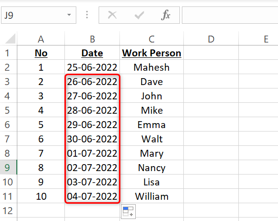 How to AutoFill Dates in Microsoft Excel