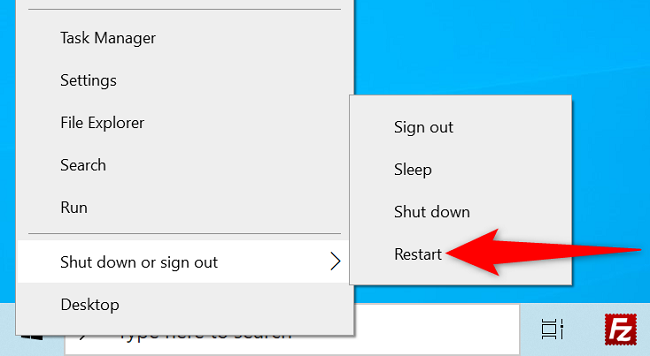 How to Restart Windows 10