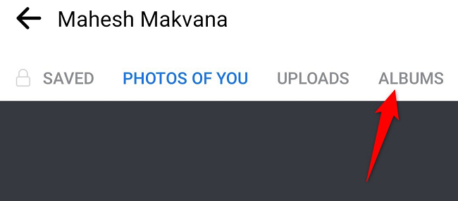 Open the "Albums" tab.