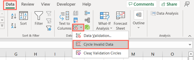 How to Circle Invalid Data in Microsoft Excel