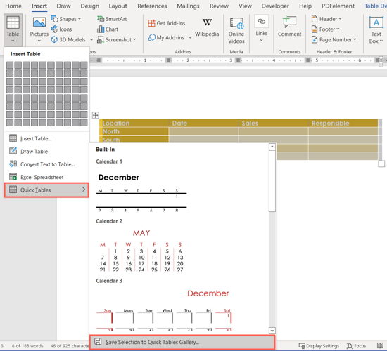 How to Create a Table Template in Microsoft Word