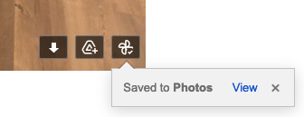 Photo saved message in Gmail