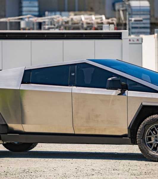 Tesla Cybertruck on display