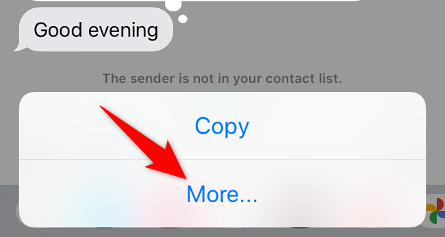 Tap "More" in the menu.