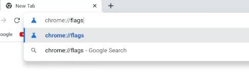 Go to the Chrome flags URL.