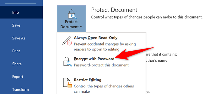 How to Password Protect a Word Document