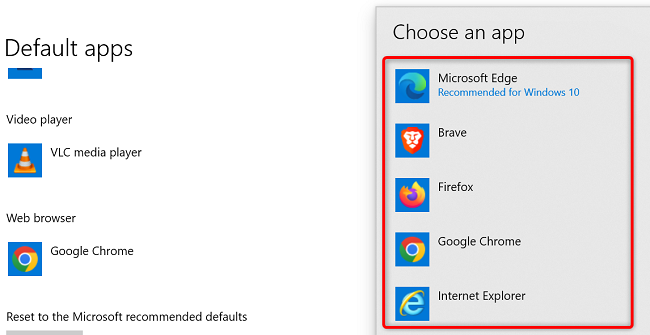 How to Change the Default Web Browser on Windows 10