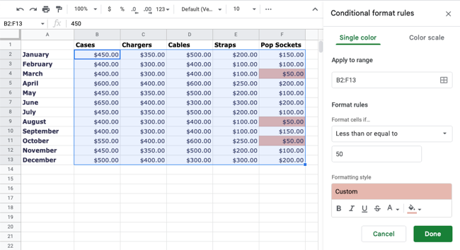 How to Automatically Highlight Values in Google Sheets