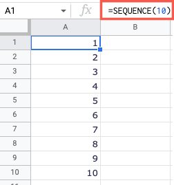 How to Use the SEQUENCE Function in Google Sheets