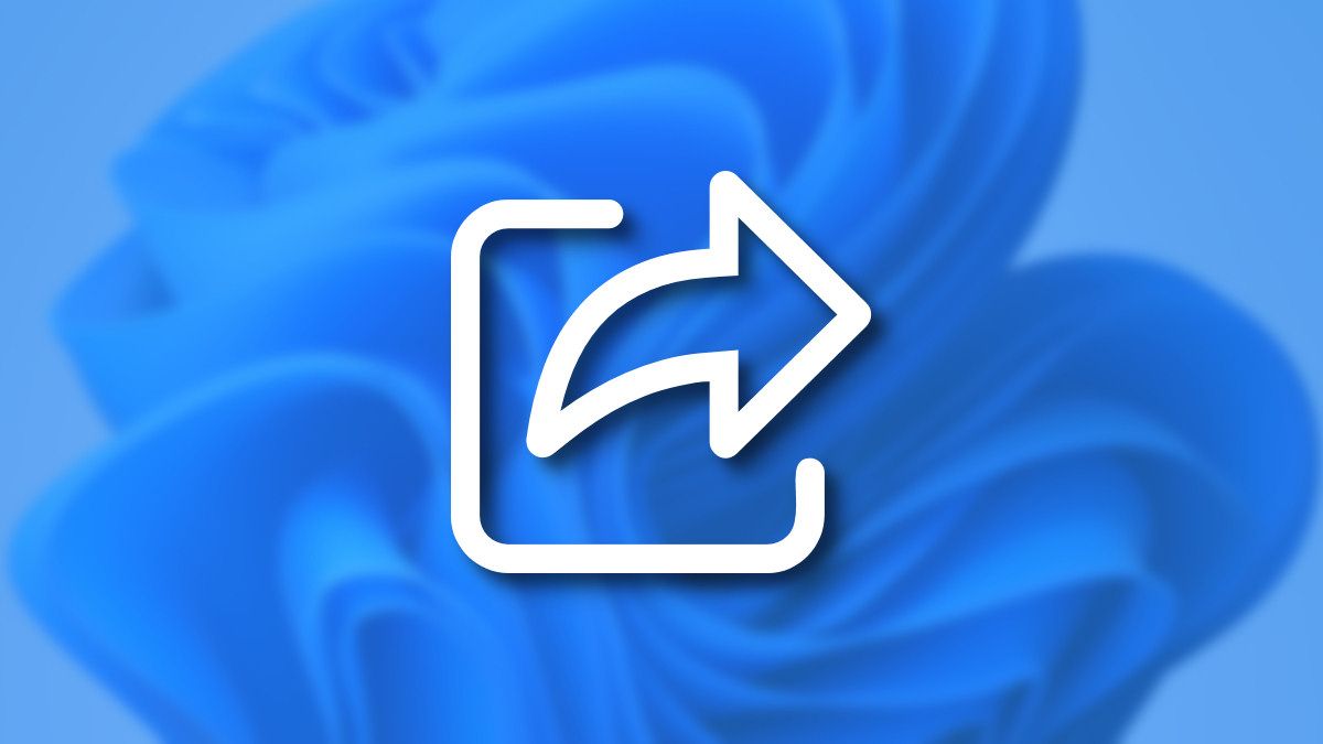 The Windows 11 Sharing Icon on a Blue Background