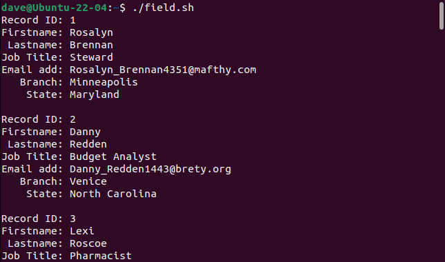 How to Parse CSV Data in Bash