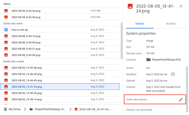 How to Add Descriptions to Files and Folders in Google Drive
