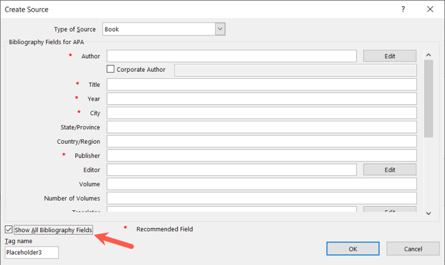Word Field How to Edit and Reuse Citations in Microsoft Word