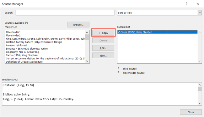 How to Edit and Reuse Citations in Microsoft Word