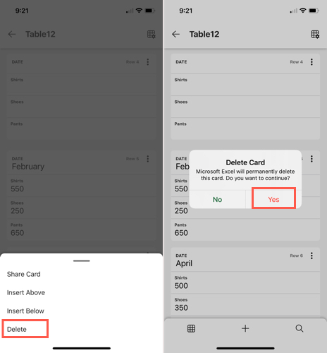 How to Easily Work With Excel Tables in the Mobile App