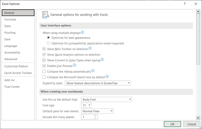 Set Default Program Excel 12 Default Microsoft Excel Settings You Should Change