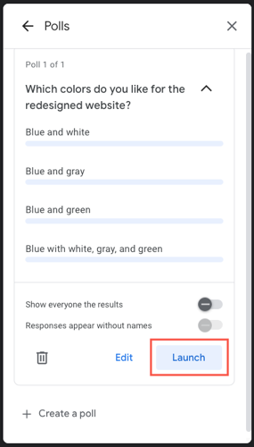 How to Conduct a Poll in Google Meet
