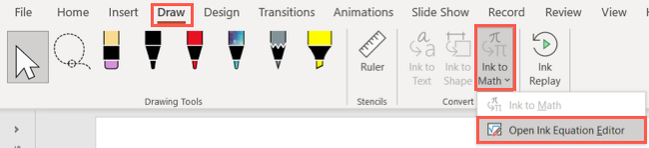 Ink Math How to Use the Ink Features in Microsoft Office