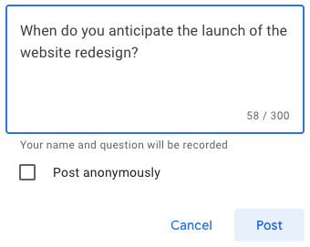 How to Hold a Q&A Session in Google Meet