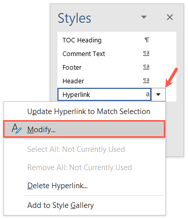 How to Change the Style of Hyperlinks in Microsoft Word