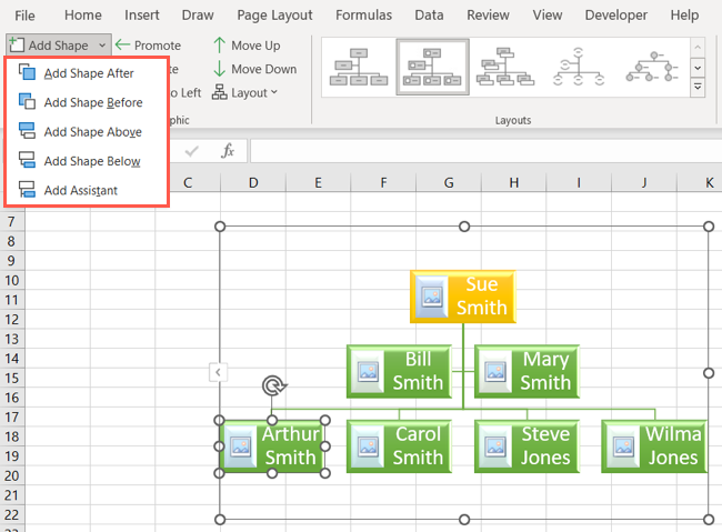 Excel Inser Tree How to Make a Family Tree in Microsoft Excel