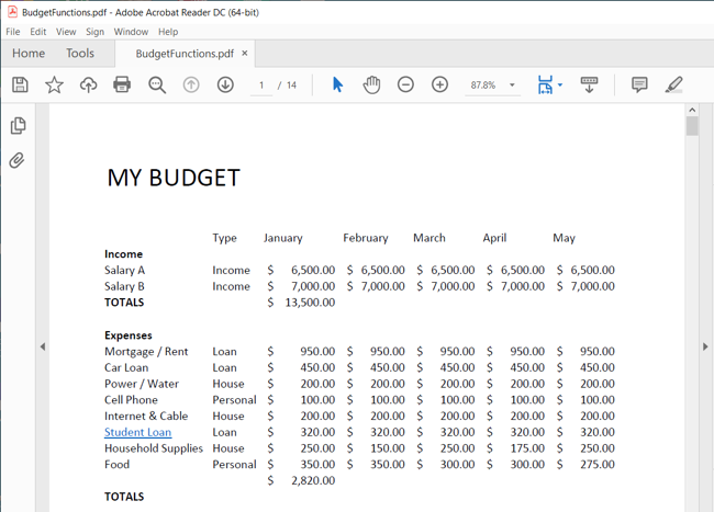 How to Export a Cell Range or Excel Workbook as a PDF