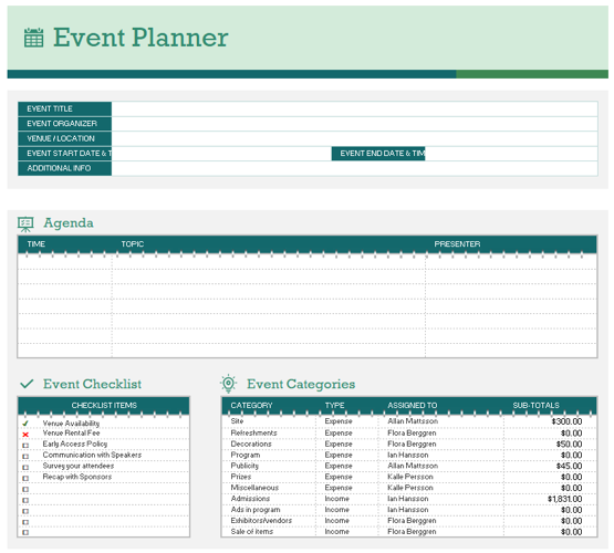 How to Use Microsoft Excel Templates for Event Planning