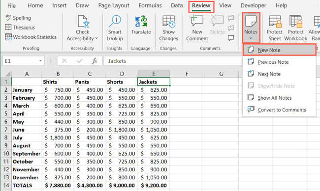 Note Box Excel How to Add, Edit, Show, and Convert Notes in Microsoft Excel