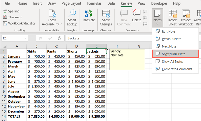Microsoft Add Notes How to Add, Edit, Show, and Convert Notes in Microsoft Excel