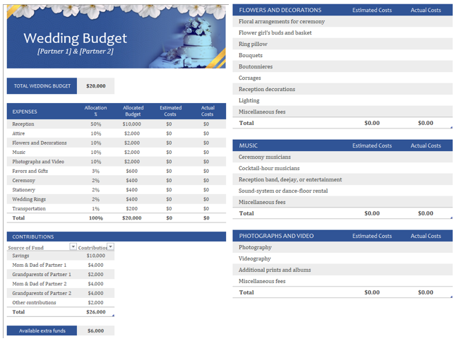 How to Use Microsoft Excel Templates for Event Planning