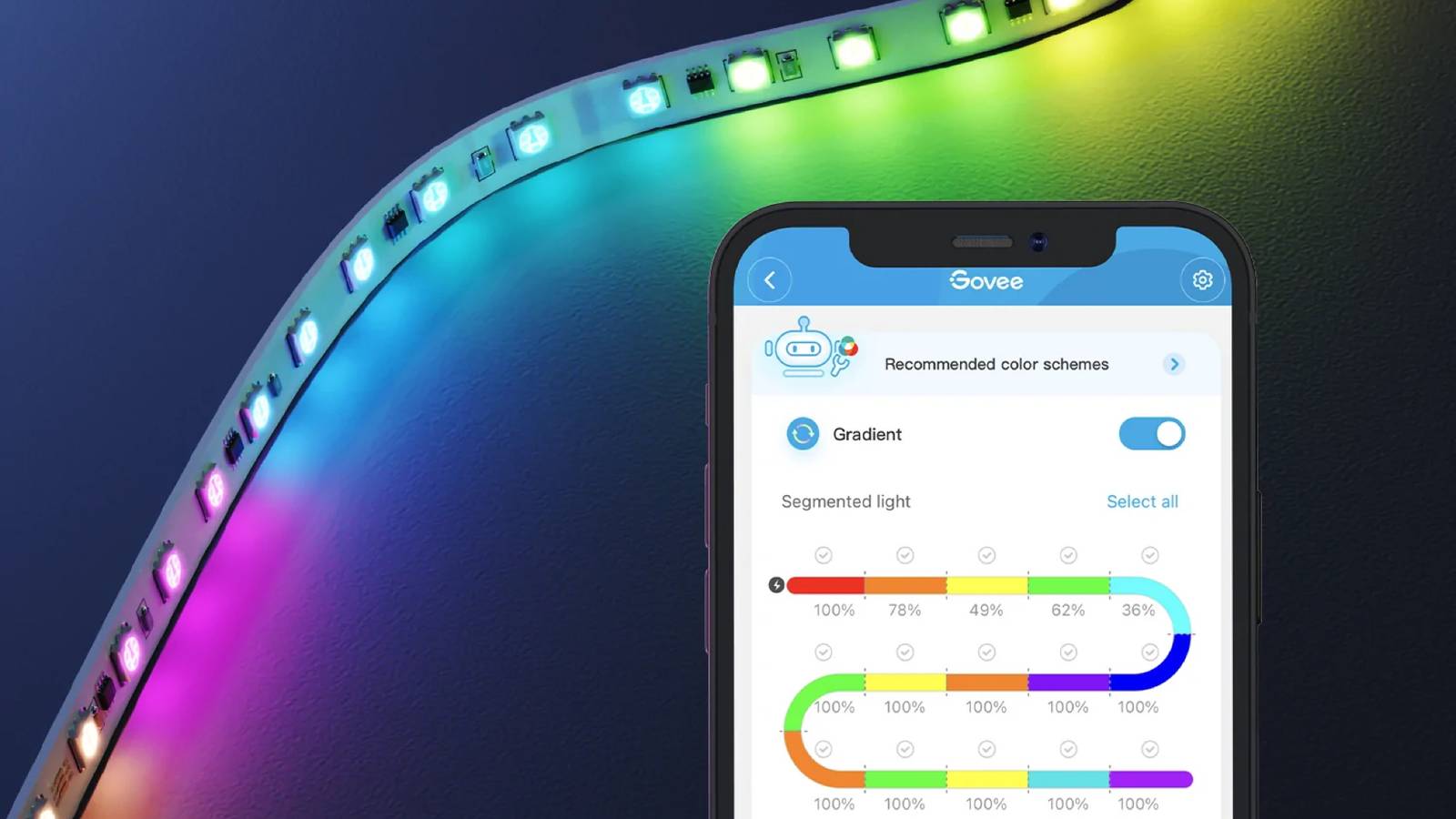 Govee's New Strip Light M1 Floods Your Wall with Color