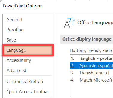 How to Change Language in Microsoft PowerPoint