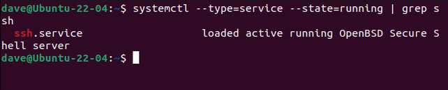 Using grep to isolate a single service from the results