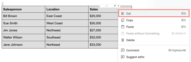 Doccs Toggle Table How to Move a Table in Google Docs