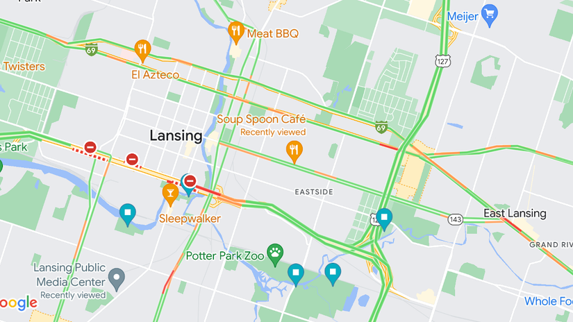 Google Maps traffic.