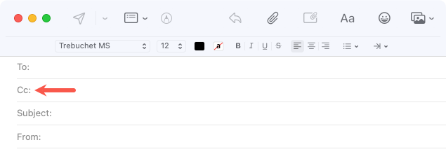 CC field in an email