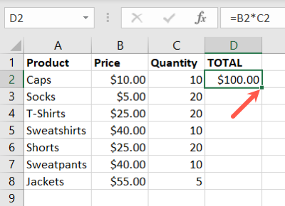 How to Multiply Columns in Microsoft Excel