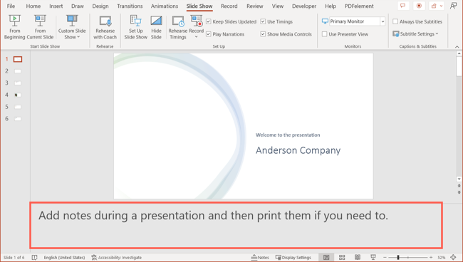 Notes Presentation Element 7 PowerPoint Features You Should Use During Presentations