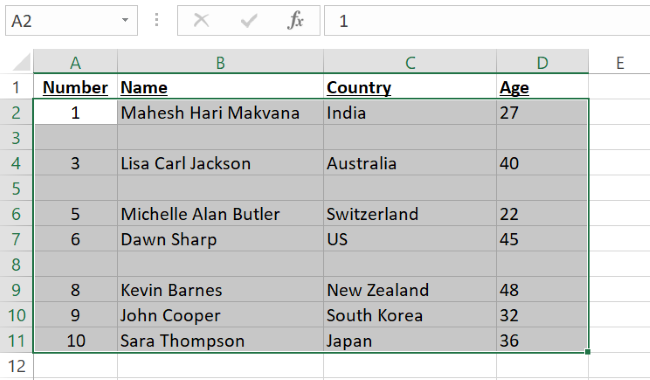How to Remove Blank Rows in Excel