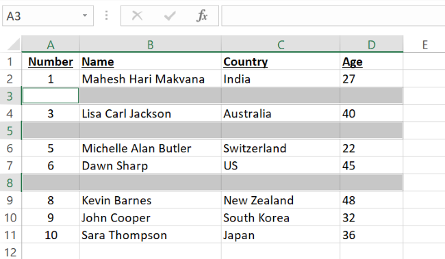 Large Blank Rows How to Remove Blank Rows in Excel