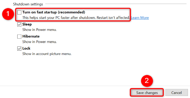 Fast Setup Disable How to Disable Fast Startup on Windows 10
