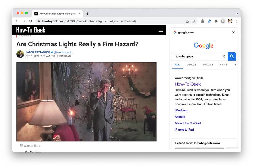 Google Chrome Has a New Search Sidebar: Here's How to Use It