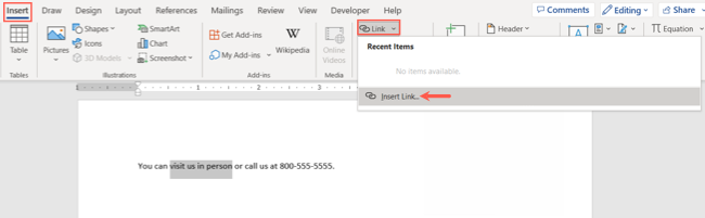 How to Add and Link to Bookmarks in Microsoft Word