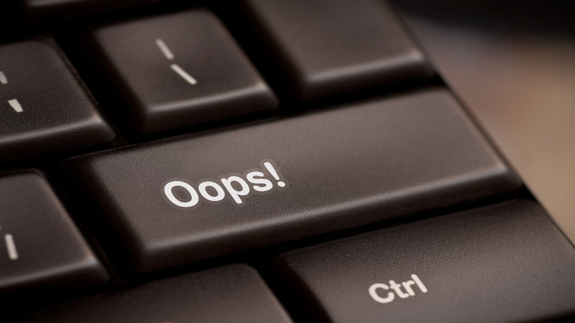 Oops! button on the keyboard.