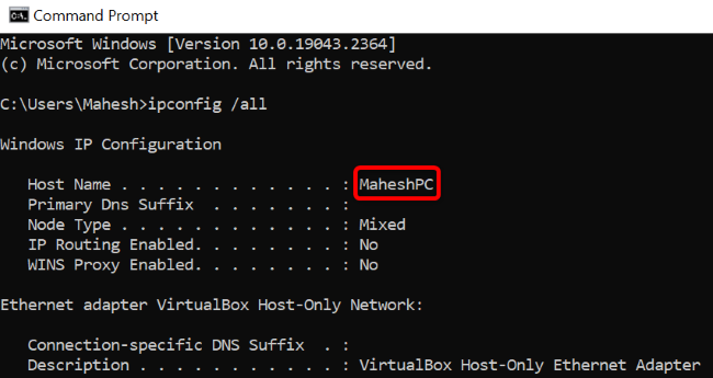 Machine Name Command Prompt How to Find Your Computer Name in Windows 10