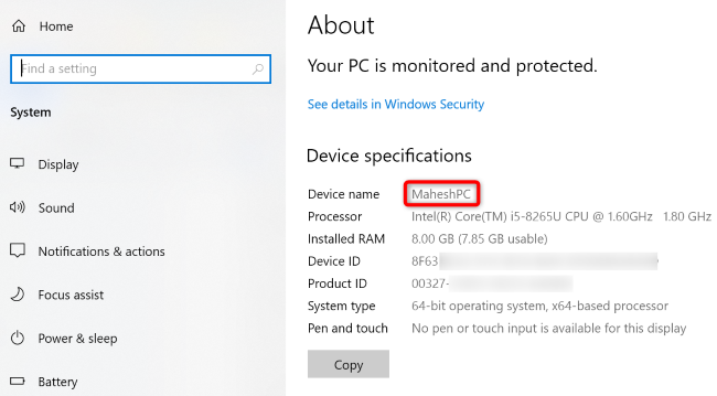 Deskstop Computer Names How to Find Your Computer Name in Windows 10