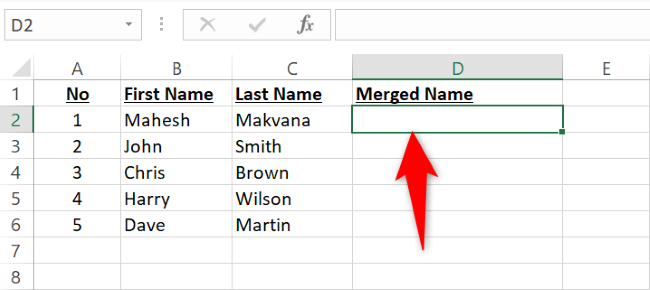 How to Combine First and Last Names in Microsoft Excel